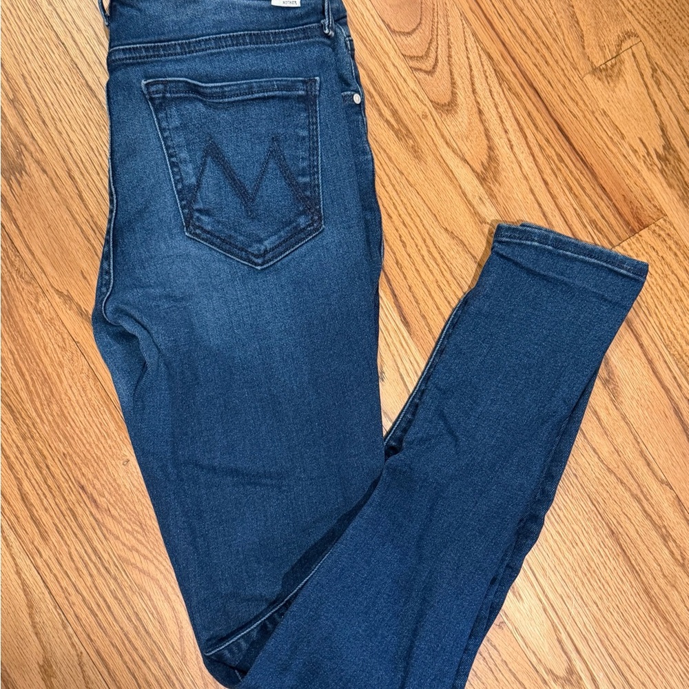 MOTHER The Looker Skimp Dark Blue Skinny Jeans